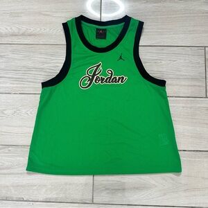 Jordan 23 Green Black and Beige Jersey Tank Top